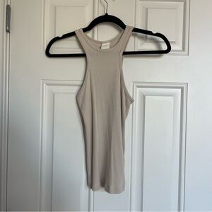 H&M Ribbed Beige Tank Top